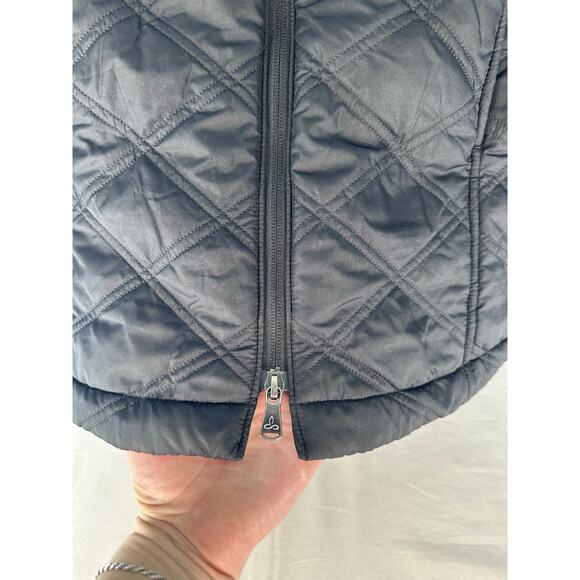 Prana Women's sz XS Esla Coat Black Fleece Quilted Comfort Parka Cozy Outdoors - Picture 5 of 12